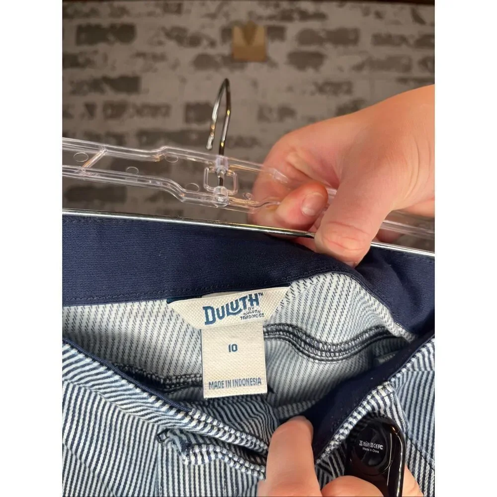 Duluth Trading Co. | women striped cargo shorts Bermuda